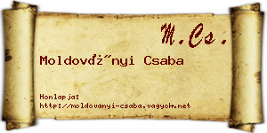Moldoványi Csaba névjegykártya