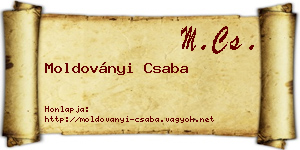 Moldoványi Csaba névjegykártya