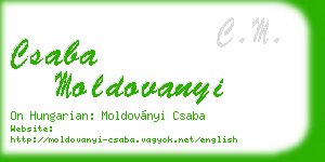 csaba moldovanyi business card