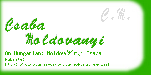 csaba moldovanyi business card